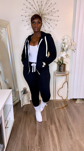 Just A Babe Jogger Set (Black)
