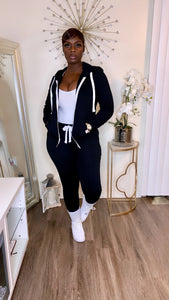 Just A Babe Jogger Set (Black)