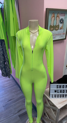 Night Life Jumpsuit (Neon Green)
