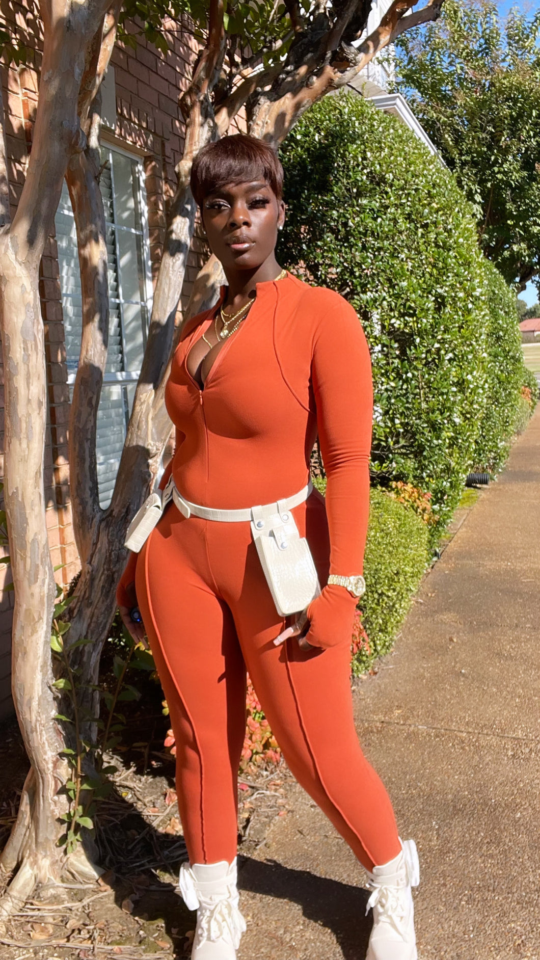 Top Tier Jumpsuit (Rust)