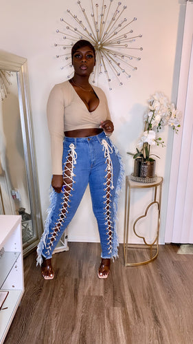 All Tied Up Denim Jeans